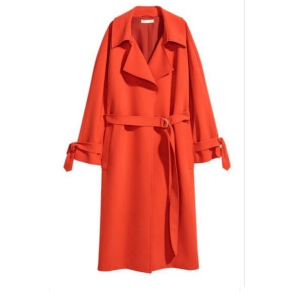 H&M Jackets & Blazers - H&M Women's Orange Trench Coat New